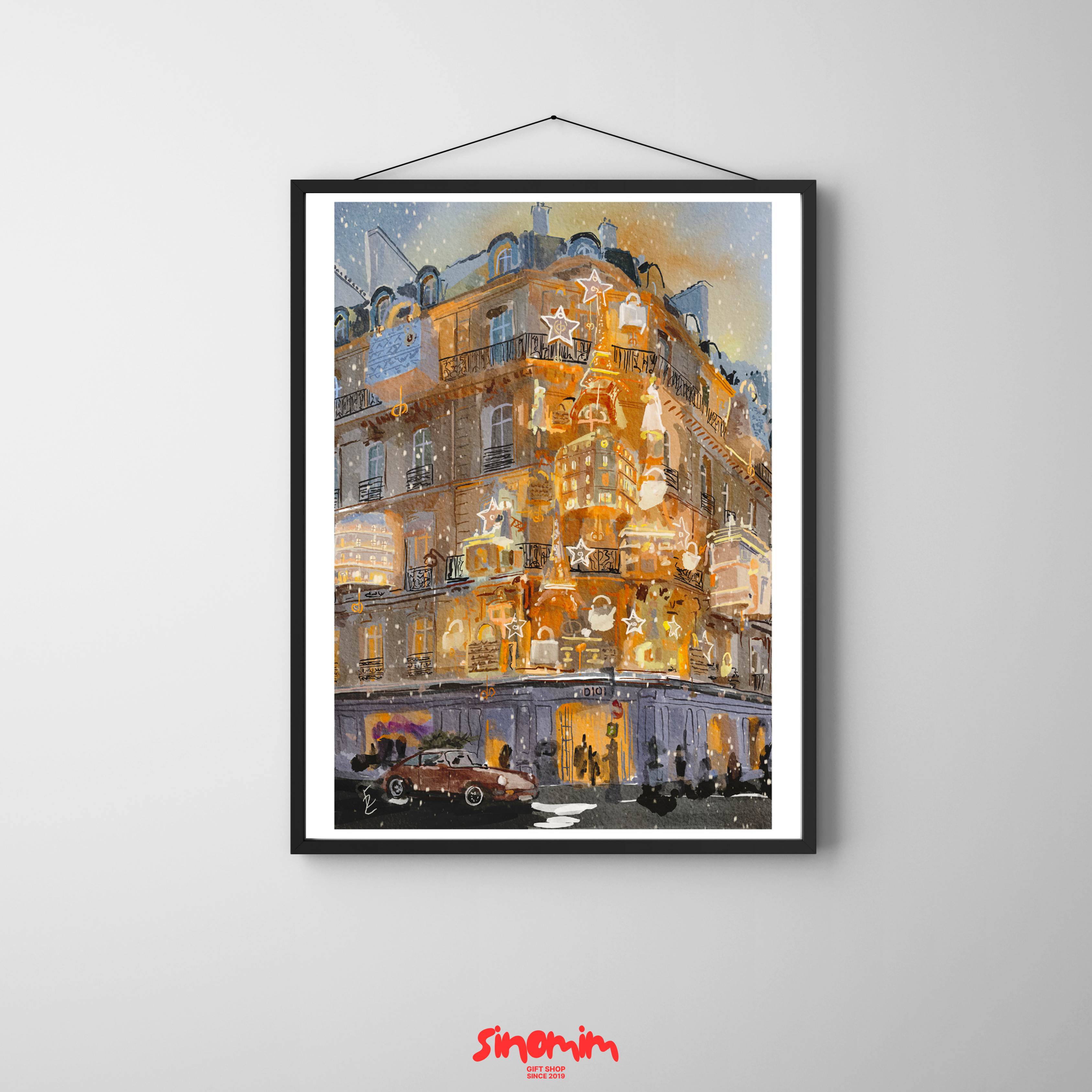 تابلو شهر زمستانی