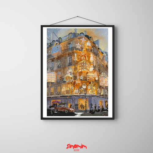 تابلو شهر زمستانی